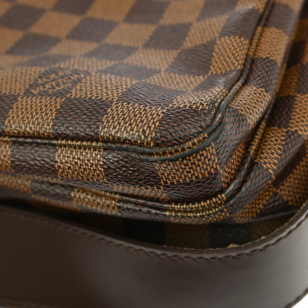 Louis Vuitton Naviglio Handbag Damier Brown Canvas Shoulder Bag