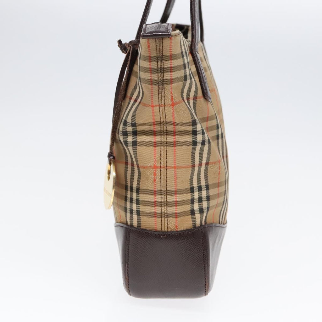 Burberry Nova Check Tote Canvas Check Pattern Beige Canvas Tote Bag