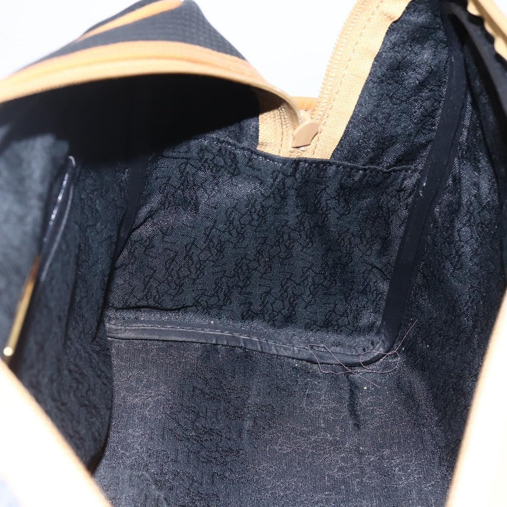 Saint Laurent Vintage Handbag Canvas Black Canvas Handbag (Pre-Owned)