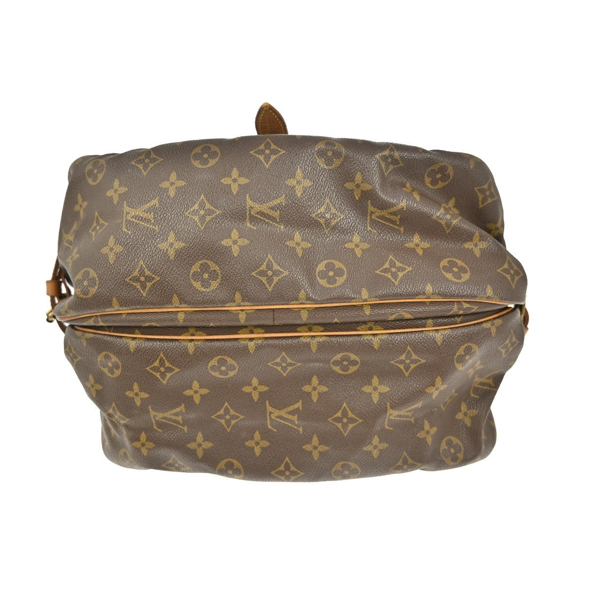 Louis Vuitton Saumur Handbag Monogram Canvas Brown Canvas Shoulder Bag