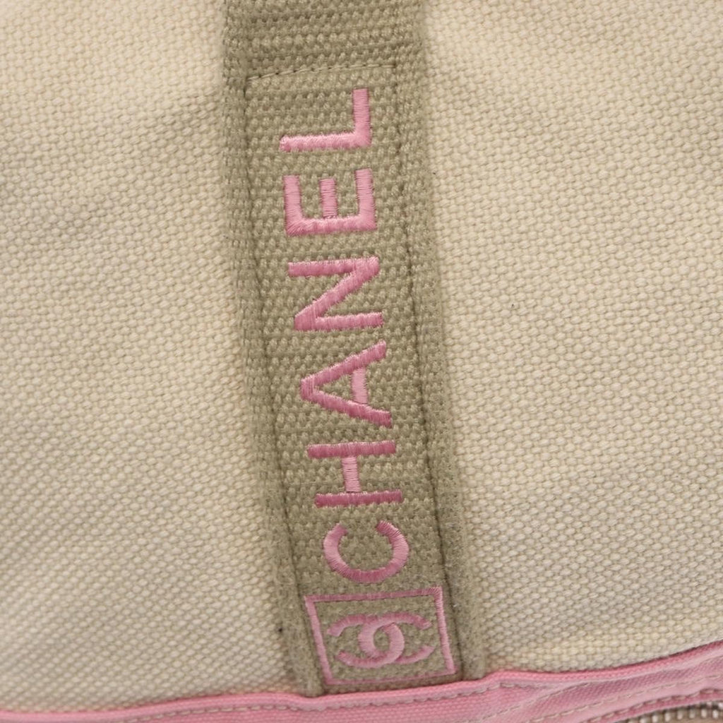 Chanel Sport Line Boston Ba Canvas Pink Canvas Travel Bag Bag