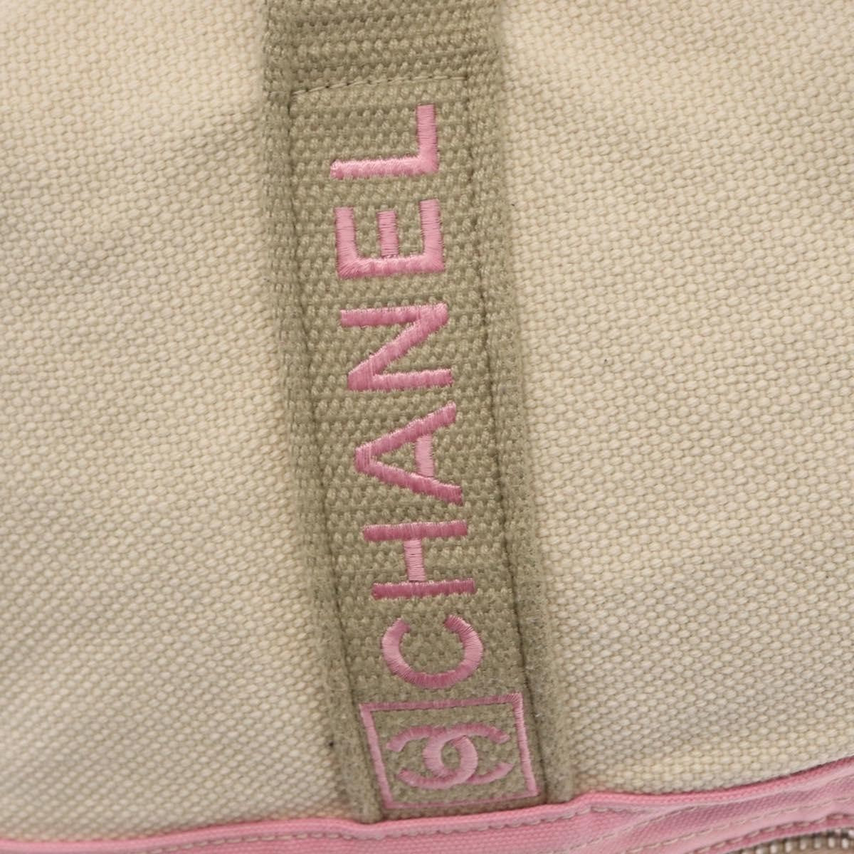 Chanel Sport Line Boston Ba Canvas Pink Canvas Travel Bag Bag