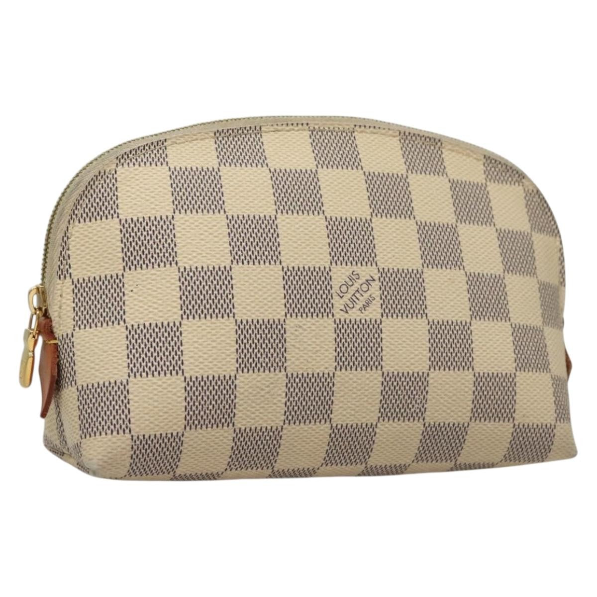 Louis Vuitton Cosmetic Pouch Damier White Canvas Bag