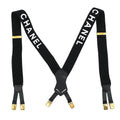 Chanel Logo Suspenders Canvas Black Canvas Belts Accessory