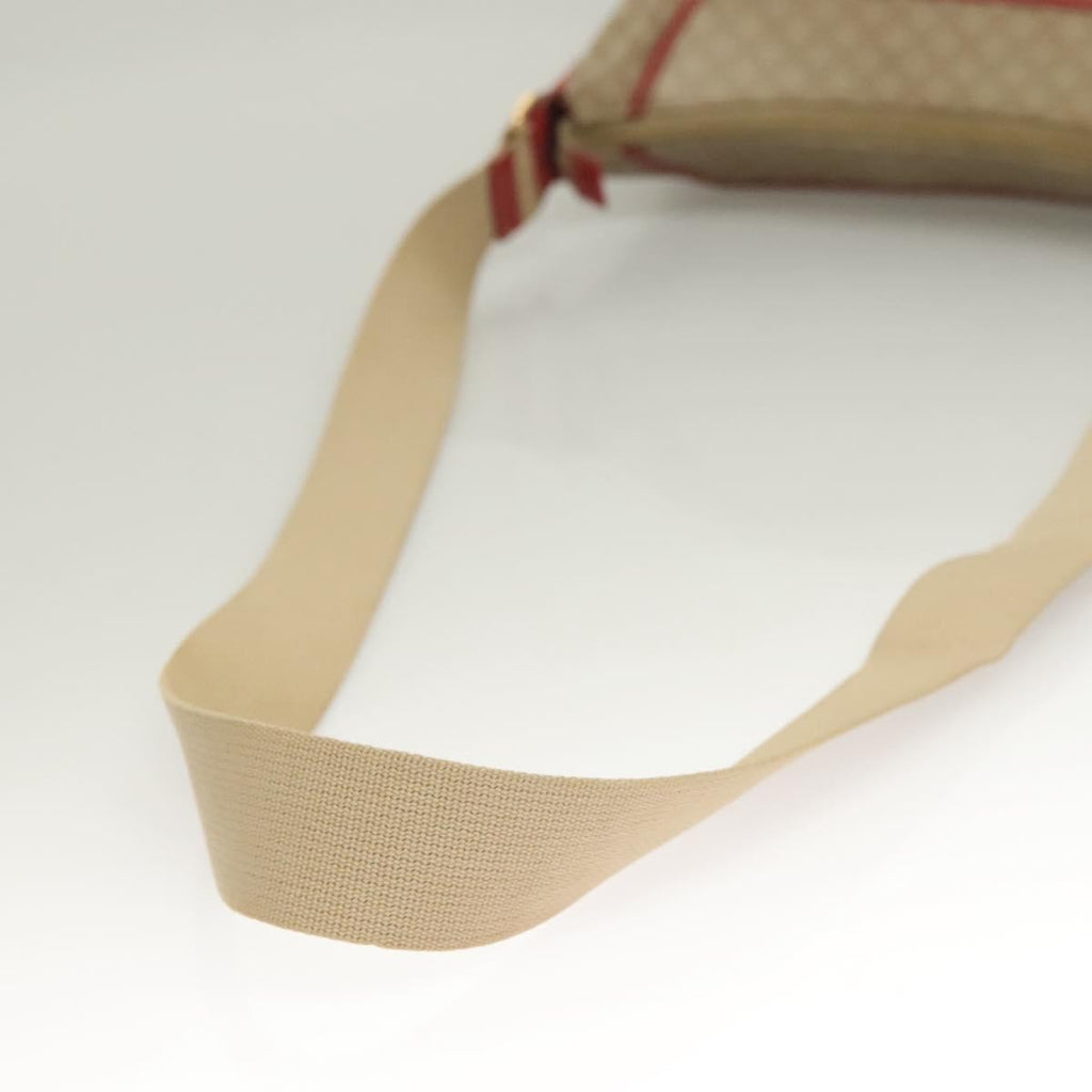 Celine Vintage Macadam Shoulder Bag Canvas And Leather Beige Canvas Bag