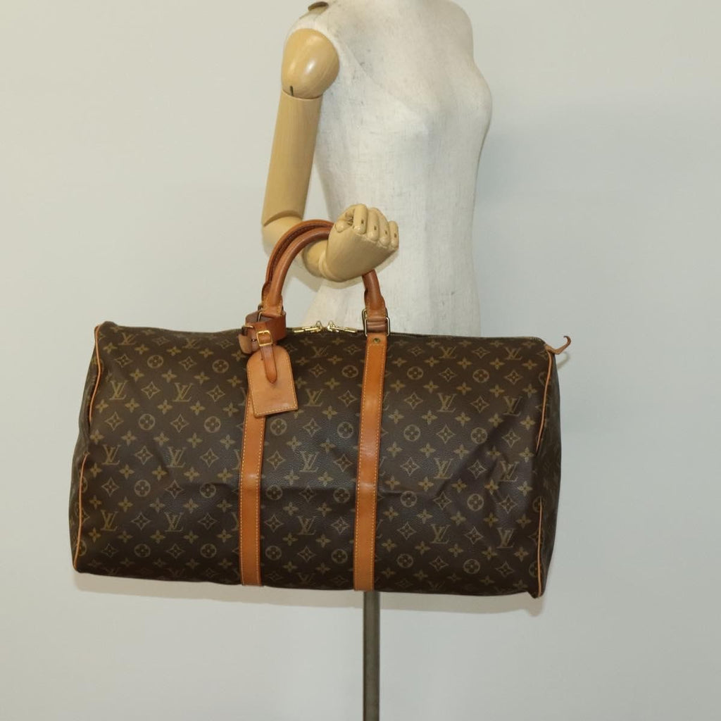 Louis Vuitton Keepall Bag Monogram Canvas Brown Canvas Travel Bag