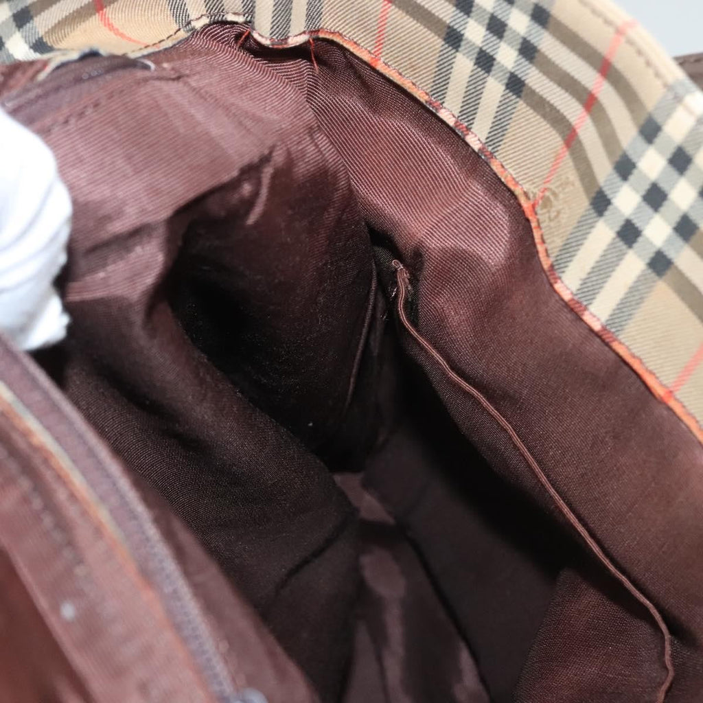 Burberry Nova Check Tote Canvas And Leather Beige Canvas Tote Bag