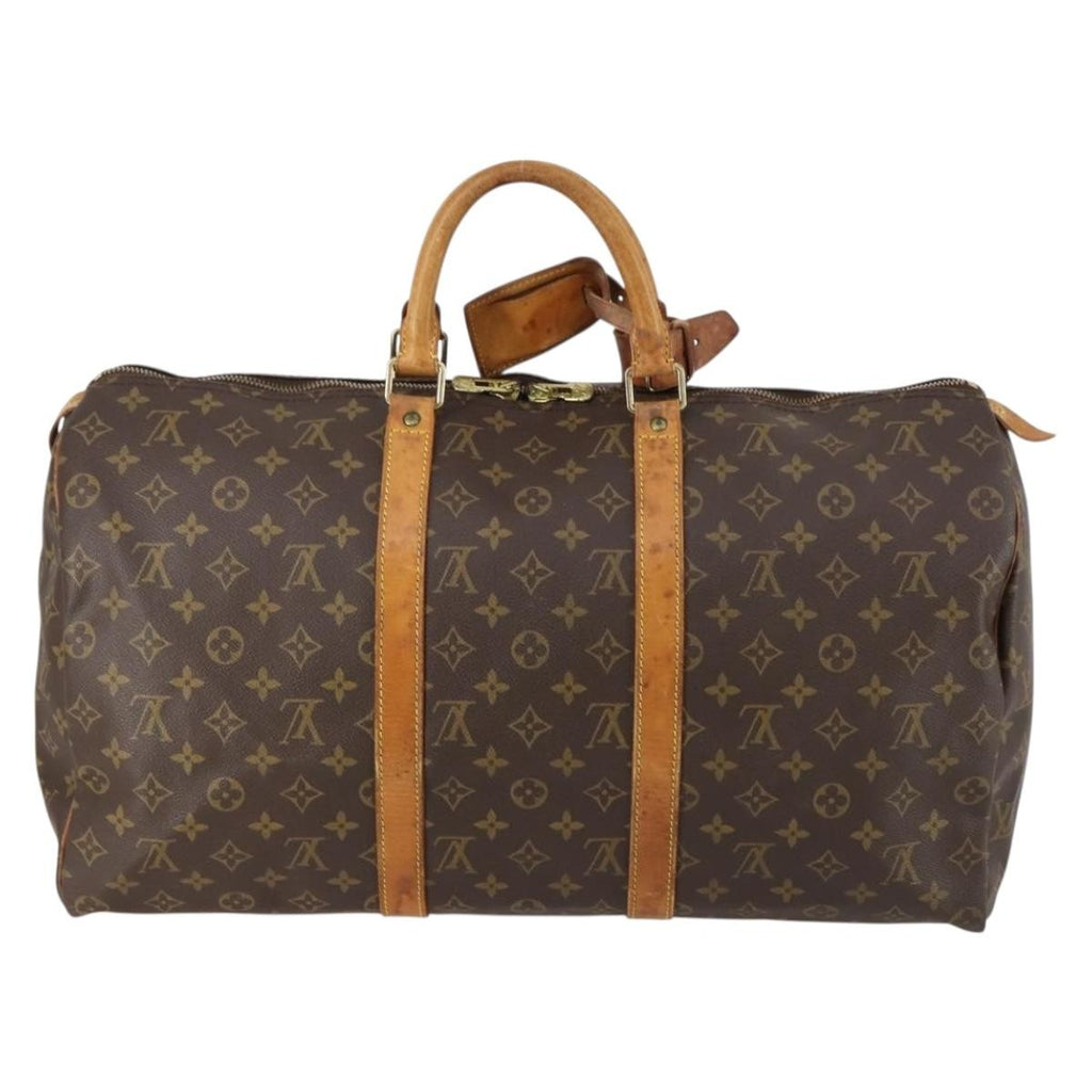 Louis Vuitton Keepall Bag Monogram Canvas Brown Canvas Travel Bag
