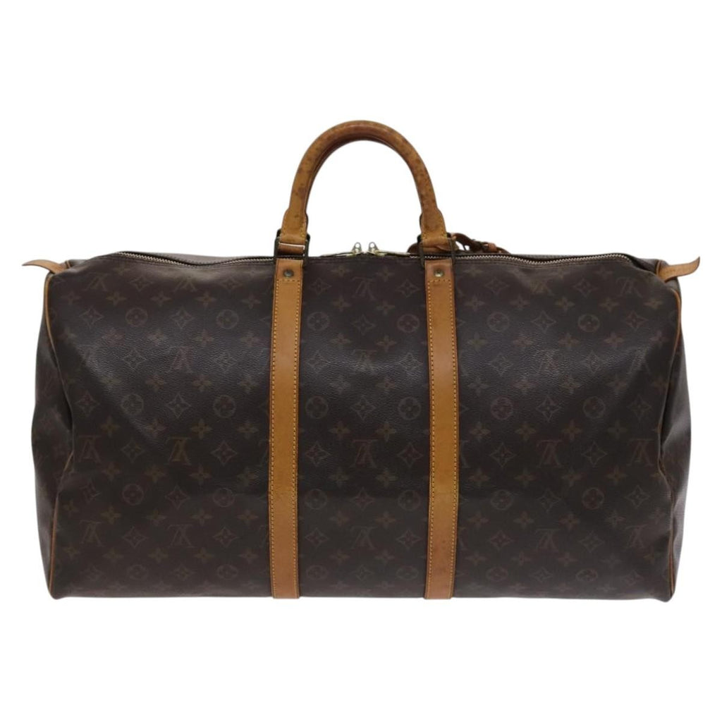 Louis Vuitton Keepall Bag Monogram Canvas Brown Canvas Travel Bag