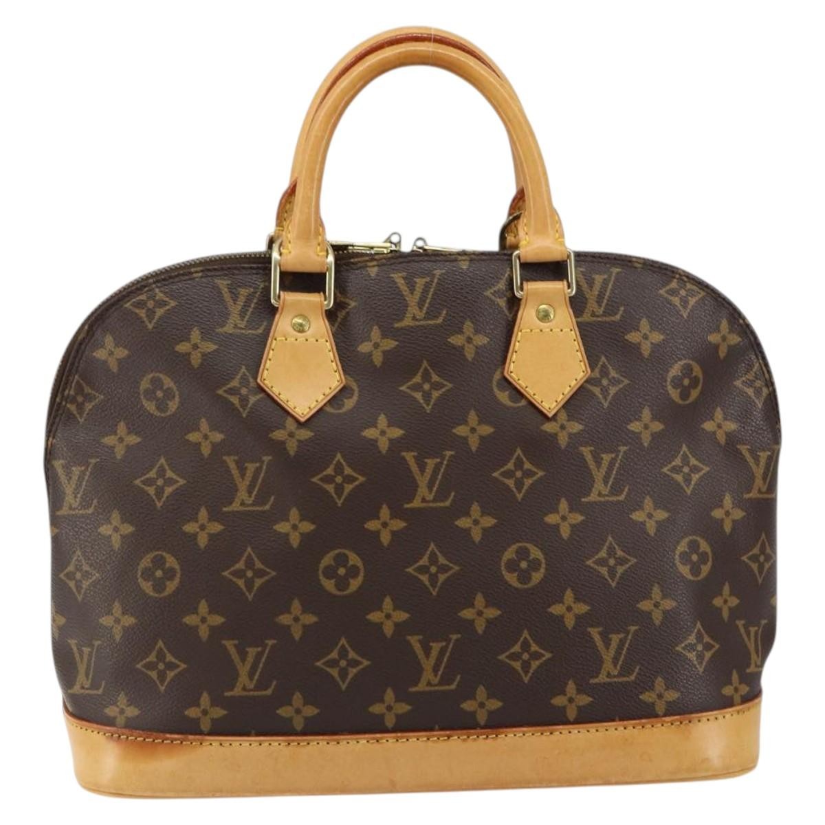 Louis Vuitton Alma Handbag Monogram Canvas Brown Canvas Handbag