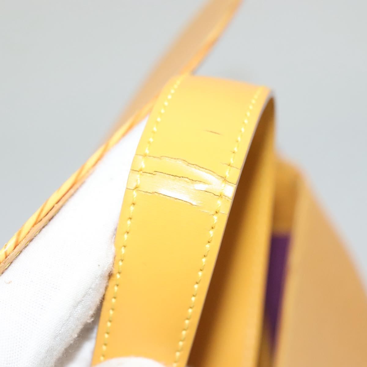 Louis Vuitton Buci Handbag Epi Leather Yellow Leather Shoulder Bag