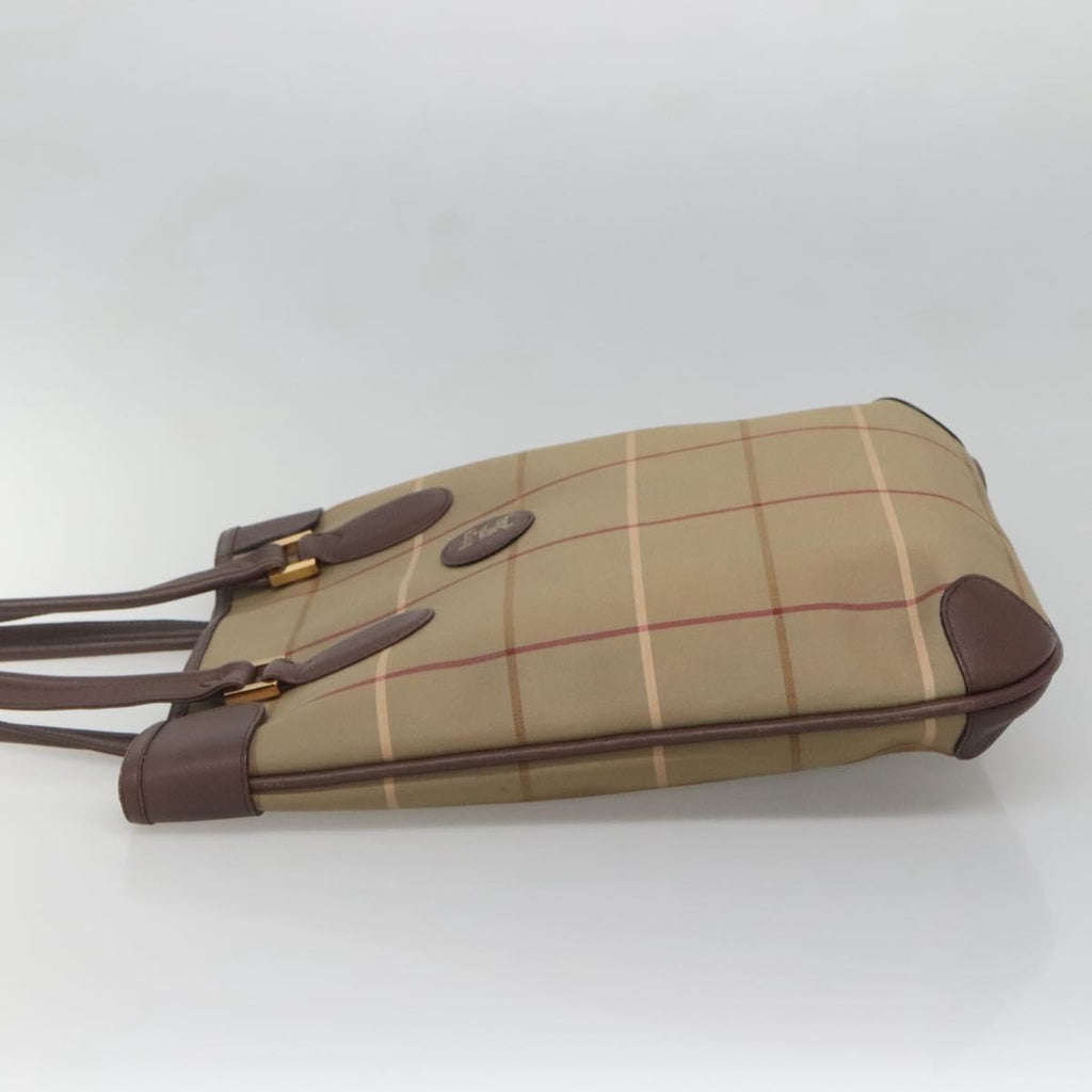 Burberry Nova Check Tote Canvas And Leather Beige Canvas Tote Bag