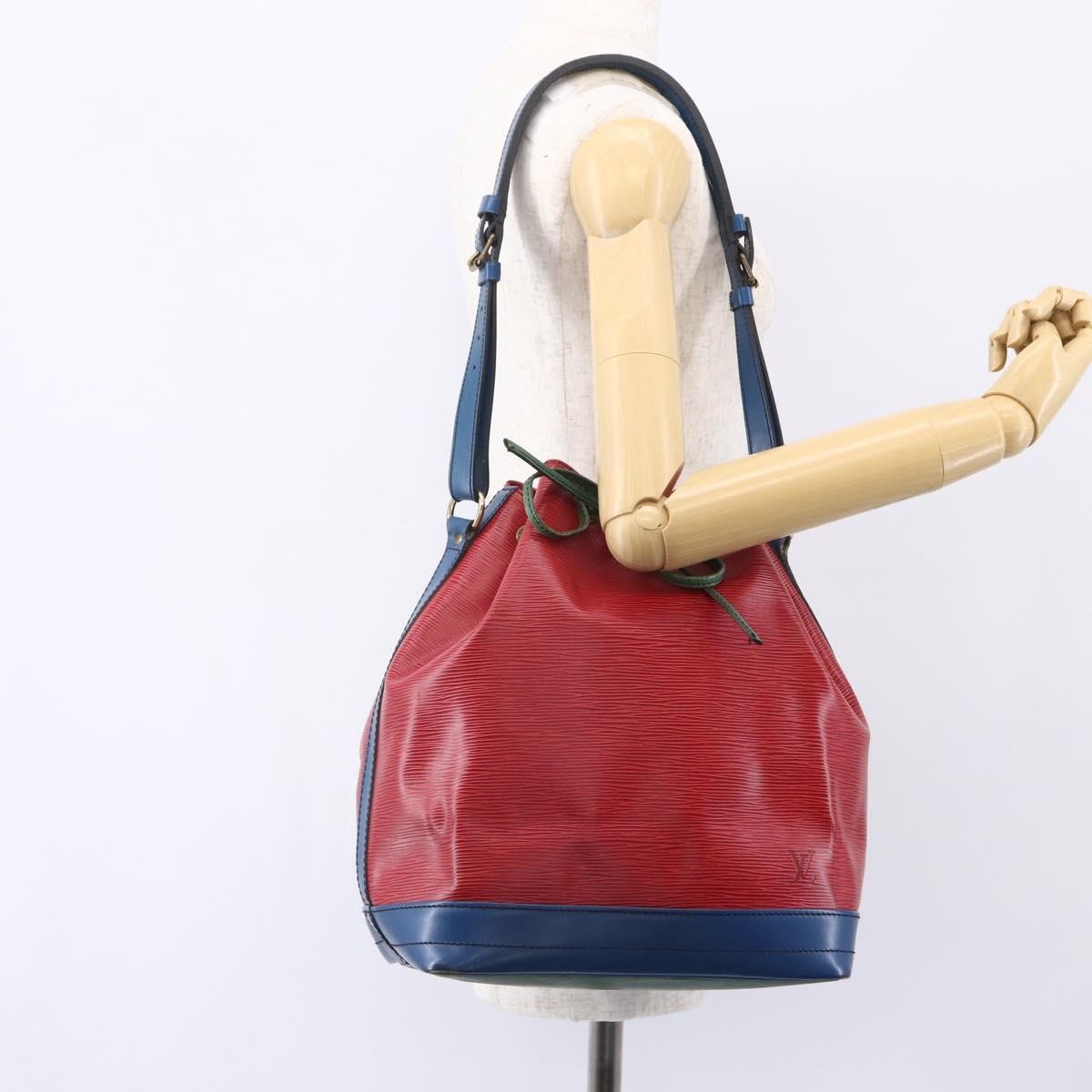 Louis Vuitton Tricolor Noe Handbag Epi Leather Red Leather Shoulder Bag