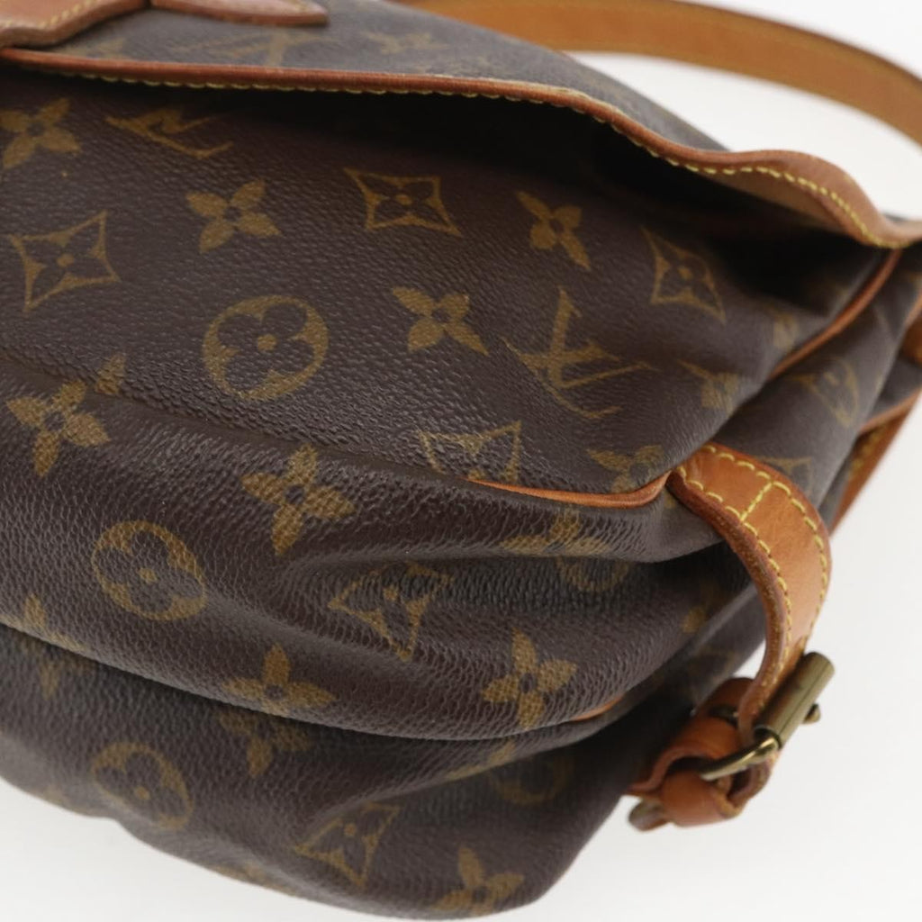 Louis Vuitton Saumur Handbag Monogram Canvas Brown Canvas Shoulder Bag