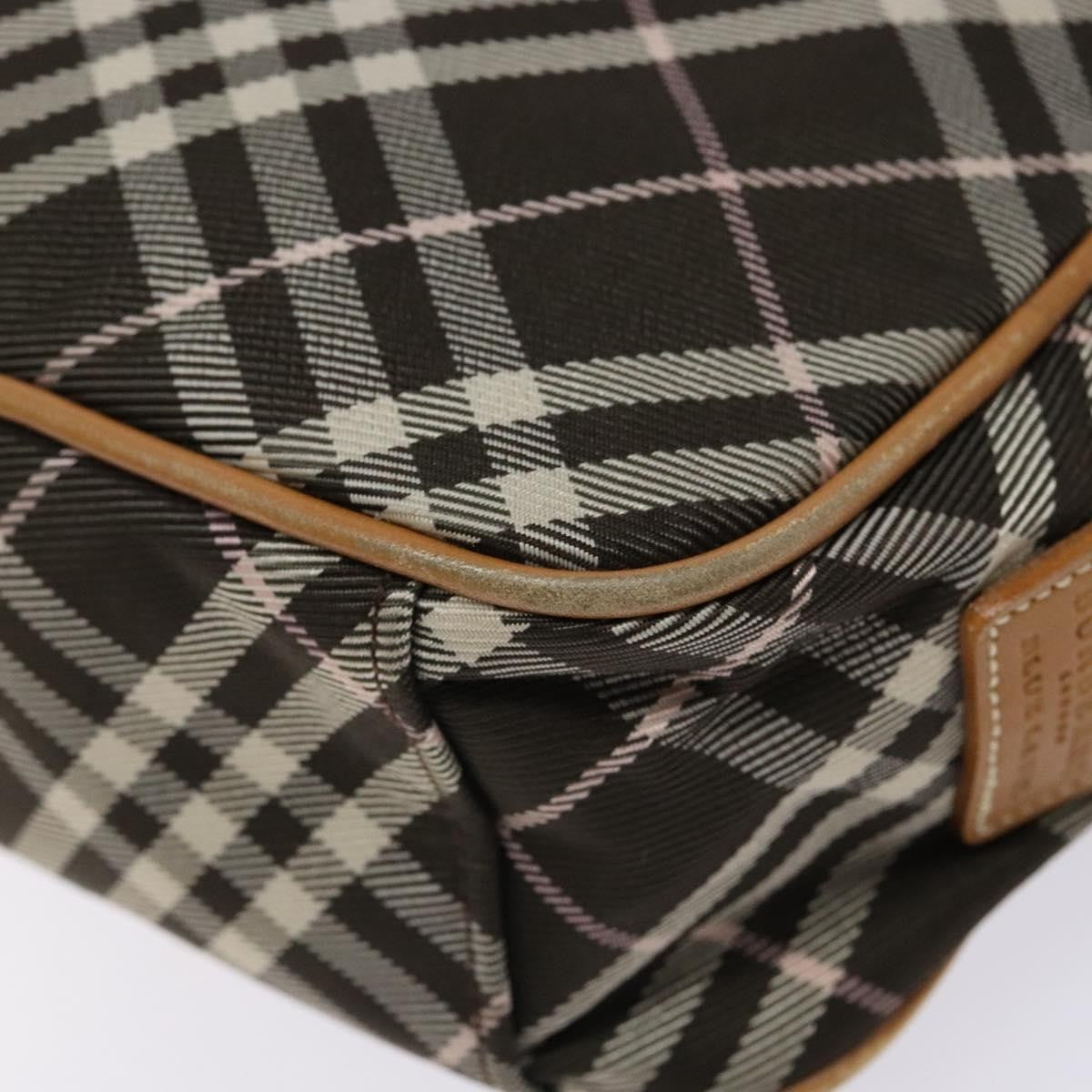 Burberry Nova Check Blue Label Canvas Brown Canvas Shoulder Bag