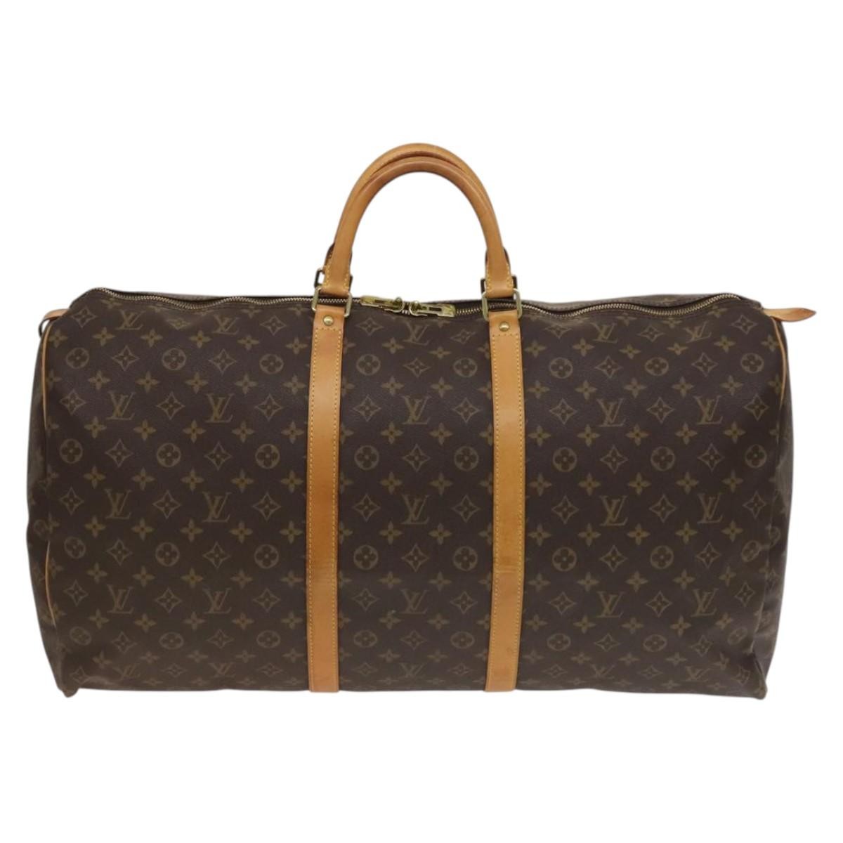 Louis Vuitton Keepall Bag Monogram Canvas Brown Canvas Travel Bag