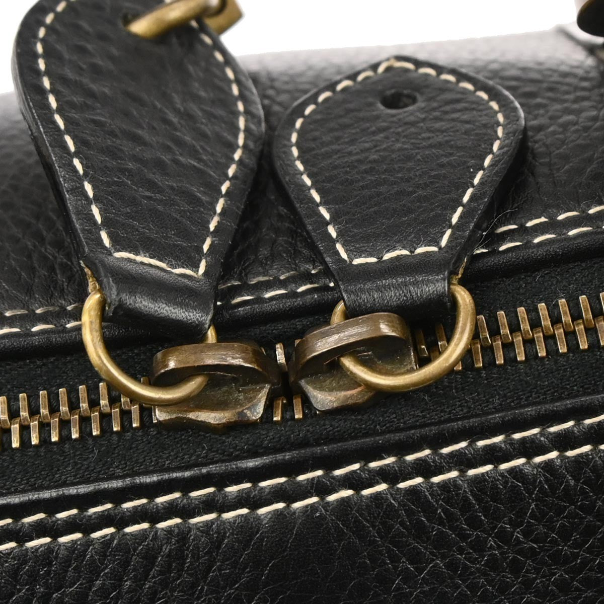 Christian Dior Vintage Handbag Leather Black Leather Handbag (Pre-Owned)