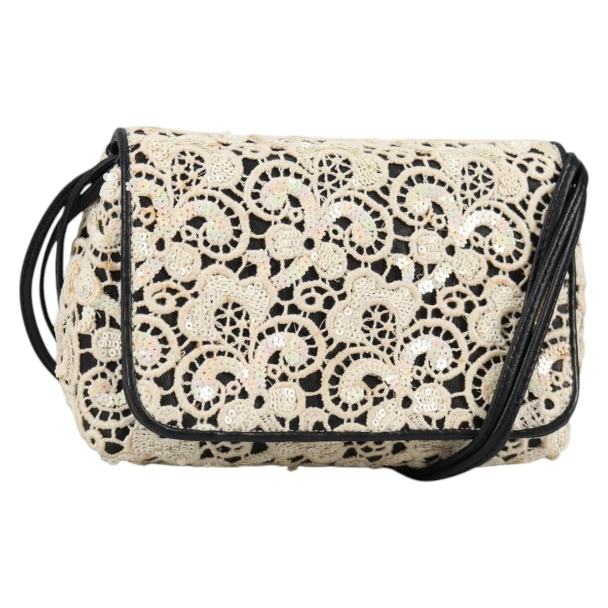 Chanel Floral Cc Flap Bag Leather White Leather Shoulder Bag Bag