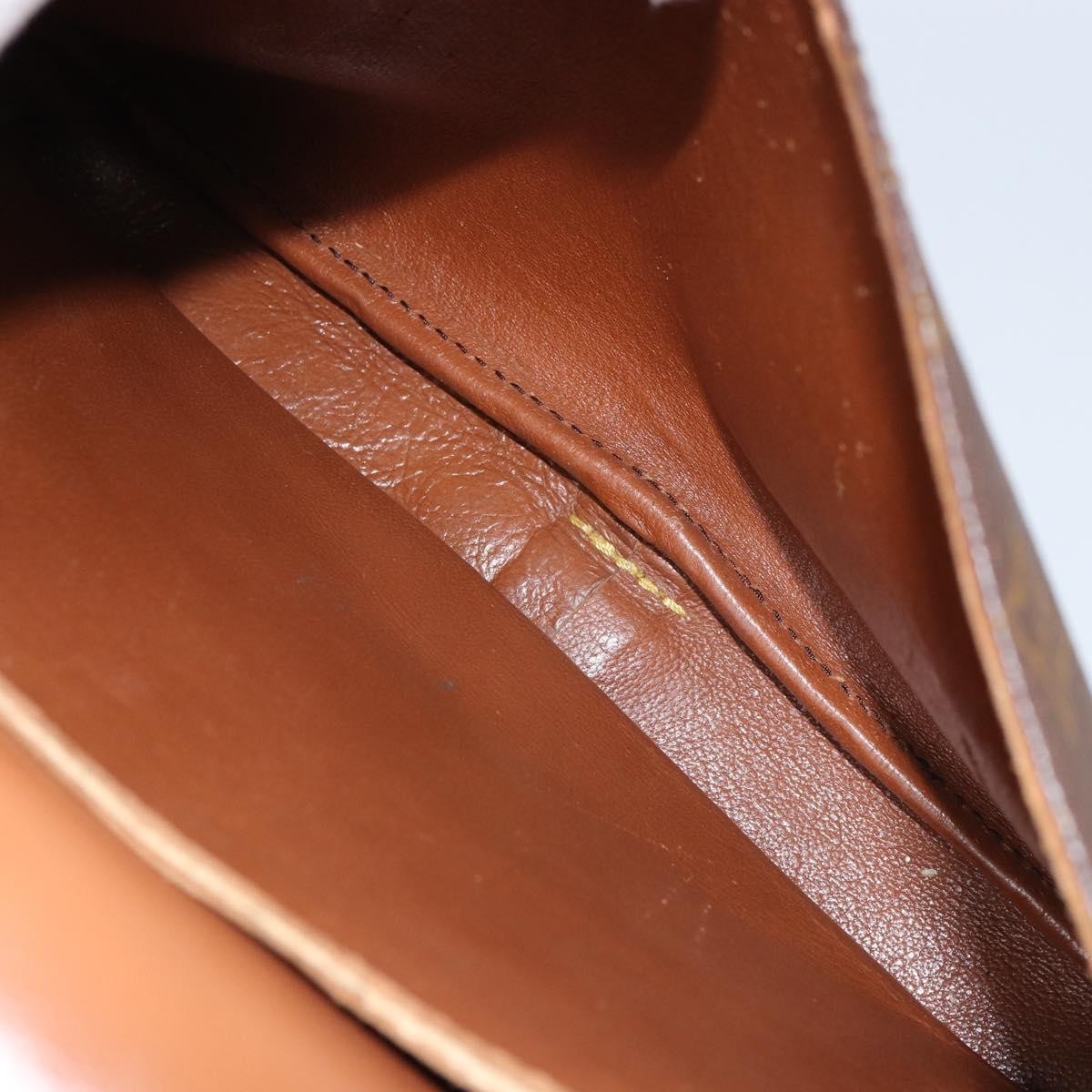 Louis Vuitton Cartouchiere Handbag Monogram Canvas Brown Canvas Shoulder Bag