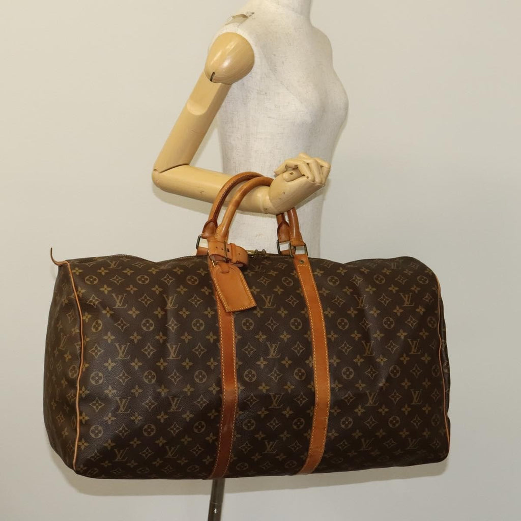 Louis Vuitton Keepall Bag Monogram Canvas Brown Canvas Travel Bag