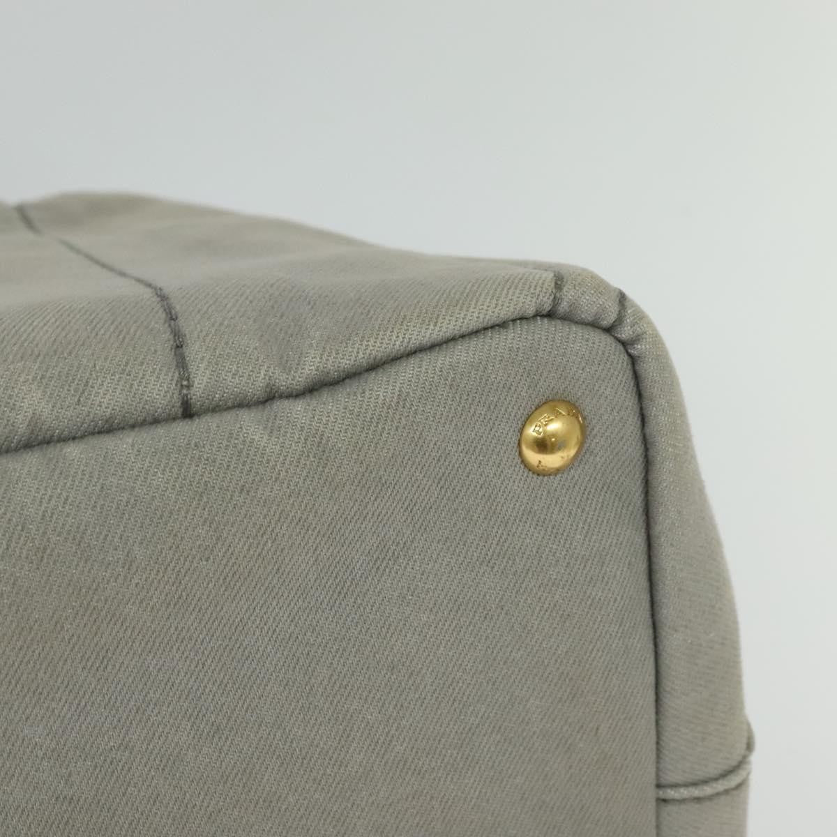 Prada Canapa Tote Canvas Gray Canvas Bag