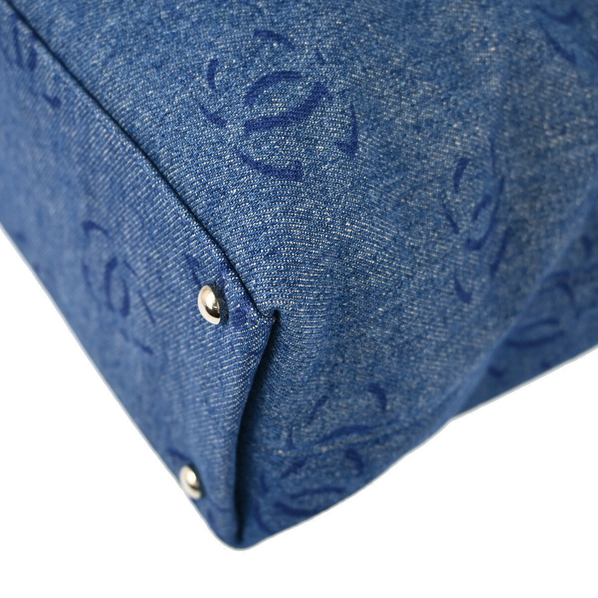 Chanel Vintage Cc Tote Denim Blue Denim_Jeans Tote Bag Bag