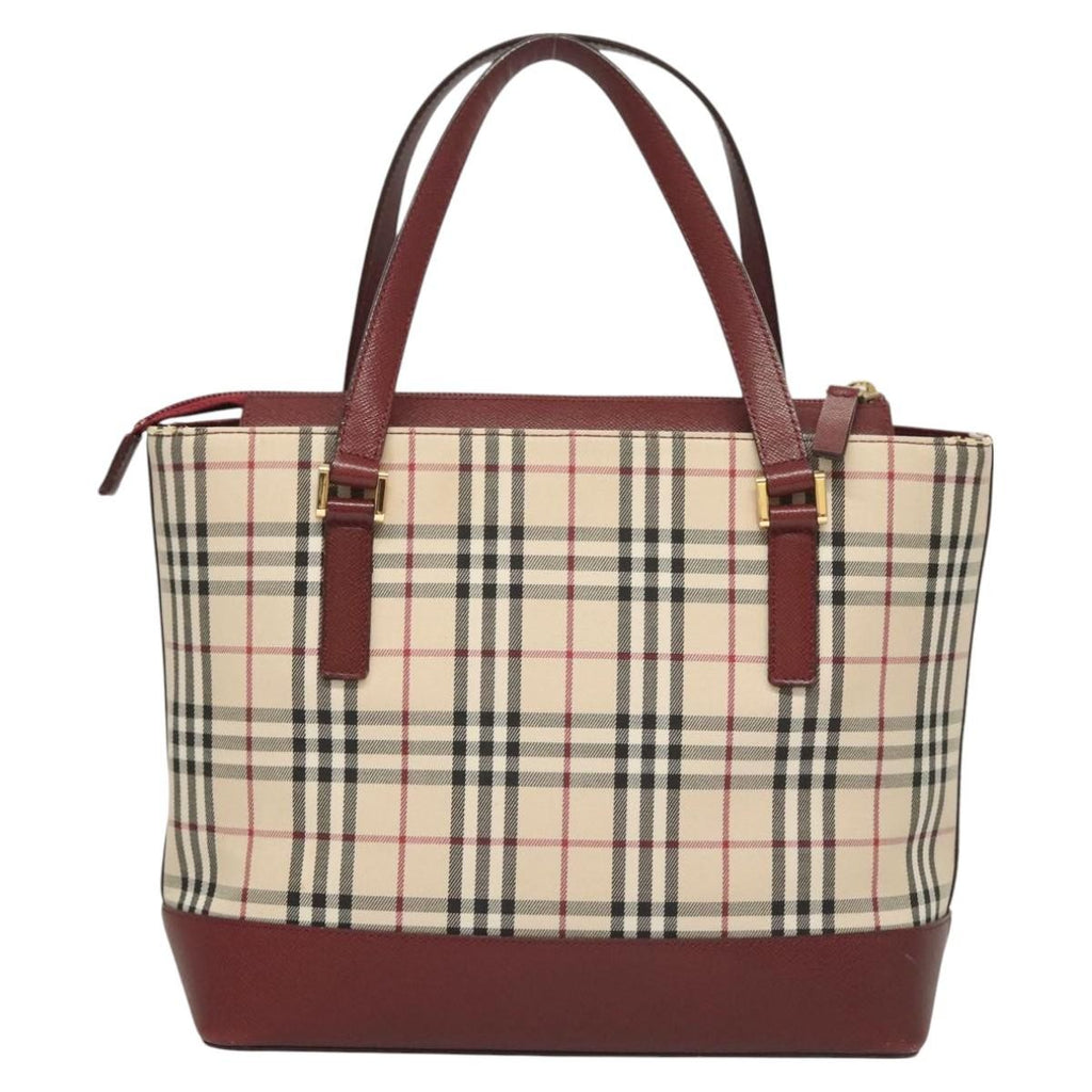 Burberry Nova Check Handbag Nova Check Canvas And Leather Beige Canvas Handbag