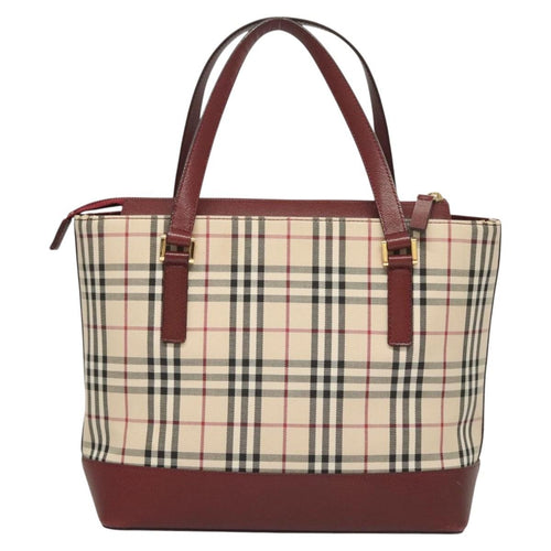 Burberry Nova Check Handbag Nova Check Canvas And Leather Beige Canvas Handbag
