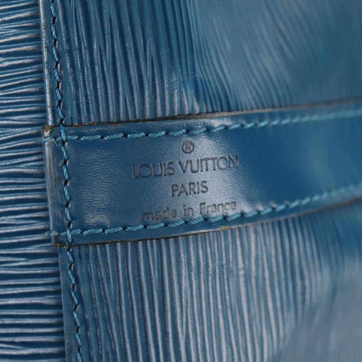 Louis Vuitton Petit Noe Handbag Epi Leather Blue Leather Shoulder Bag