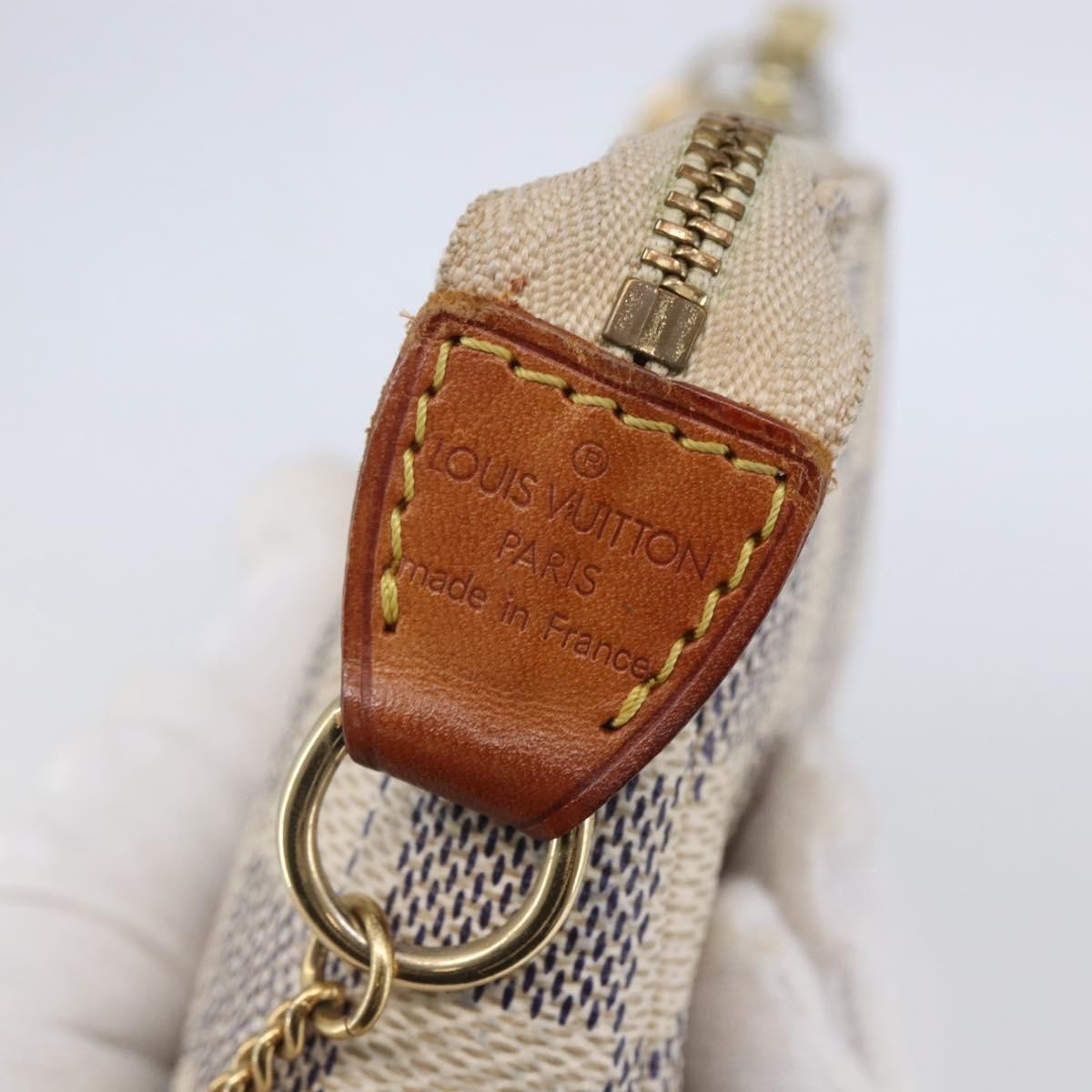 Louis Vuitton Pochette Accessoires Damier White Canvas Bag