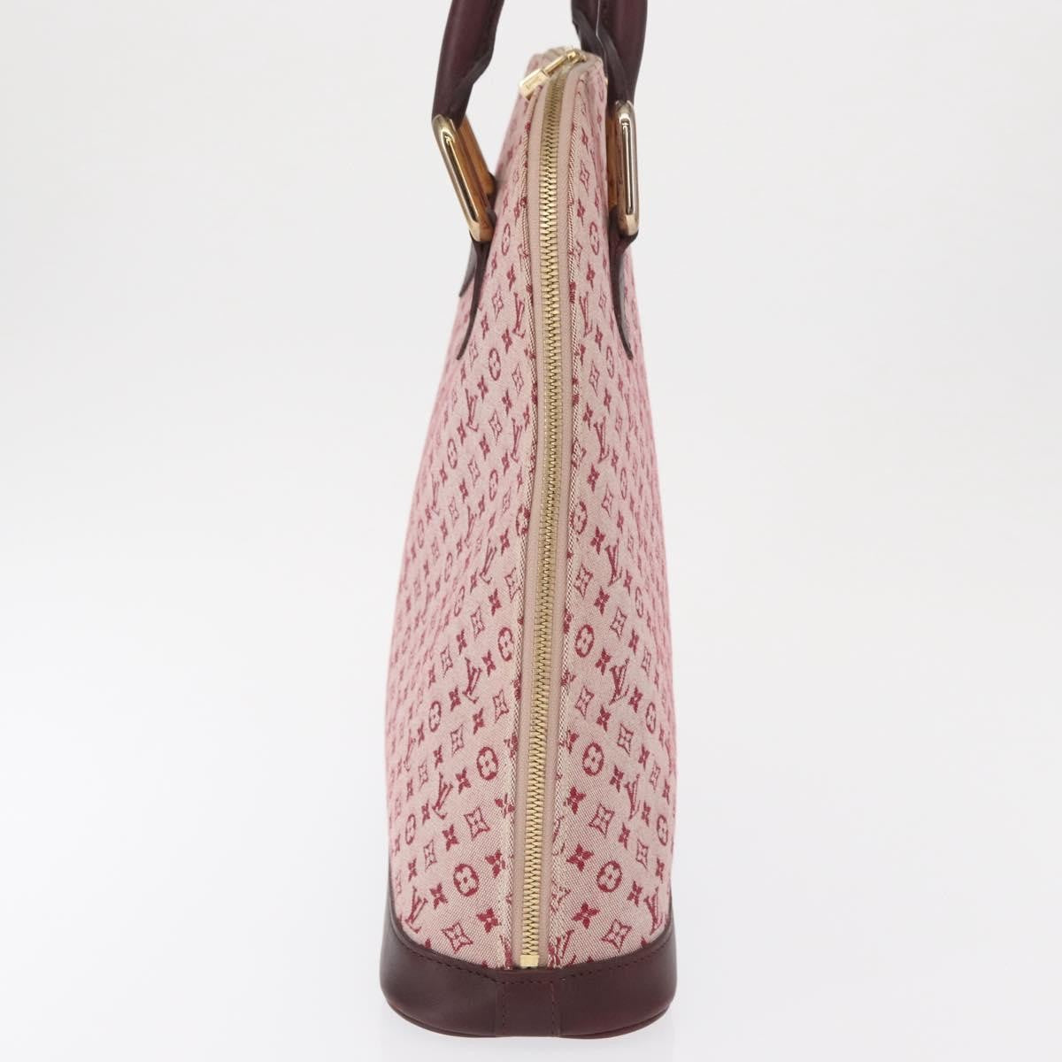 Louis Vuitton Alma Handbag Mini Lin Monogram Red Canvas Handbag