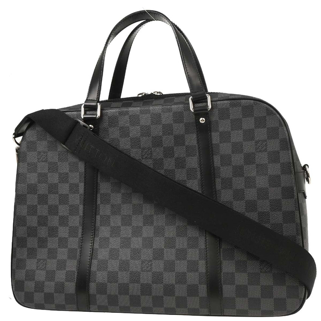 Louis Vuitton Jorn Briefcase Damier Graphite Black Canvas Briefcase Bag