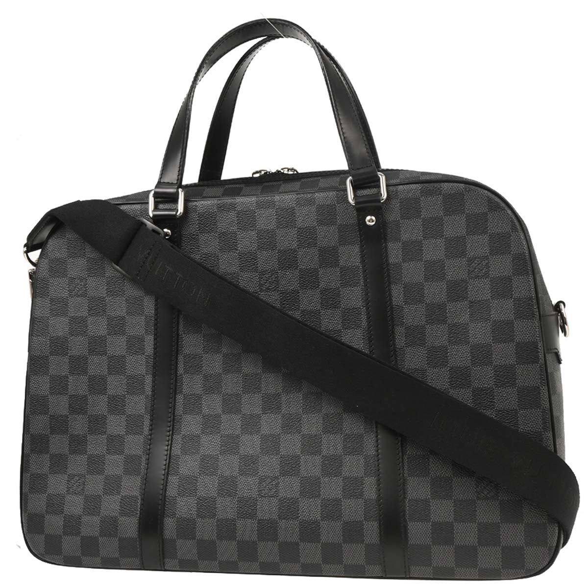 Louis Vuitton Jorn Briefcase Damier Graphite Black Canvas Briefcase Bag