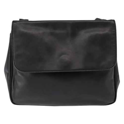 Celine Circle Logo Leather Black Leather Shoulder Bag Bag