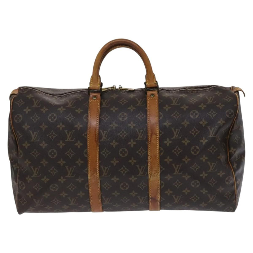 Louis Vuitton Keepall Bag Monogram Canvas Brown Canvas Travel Bag