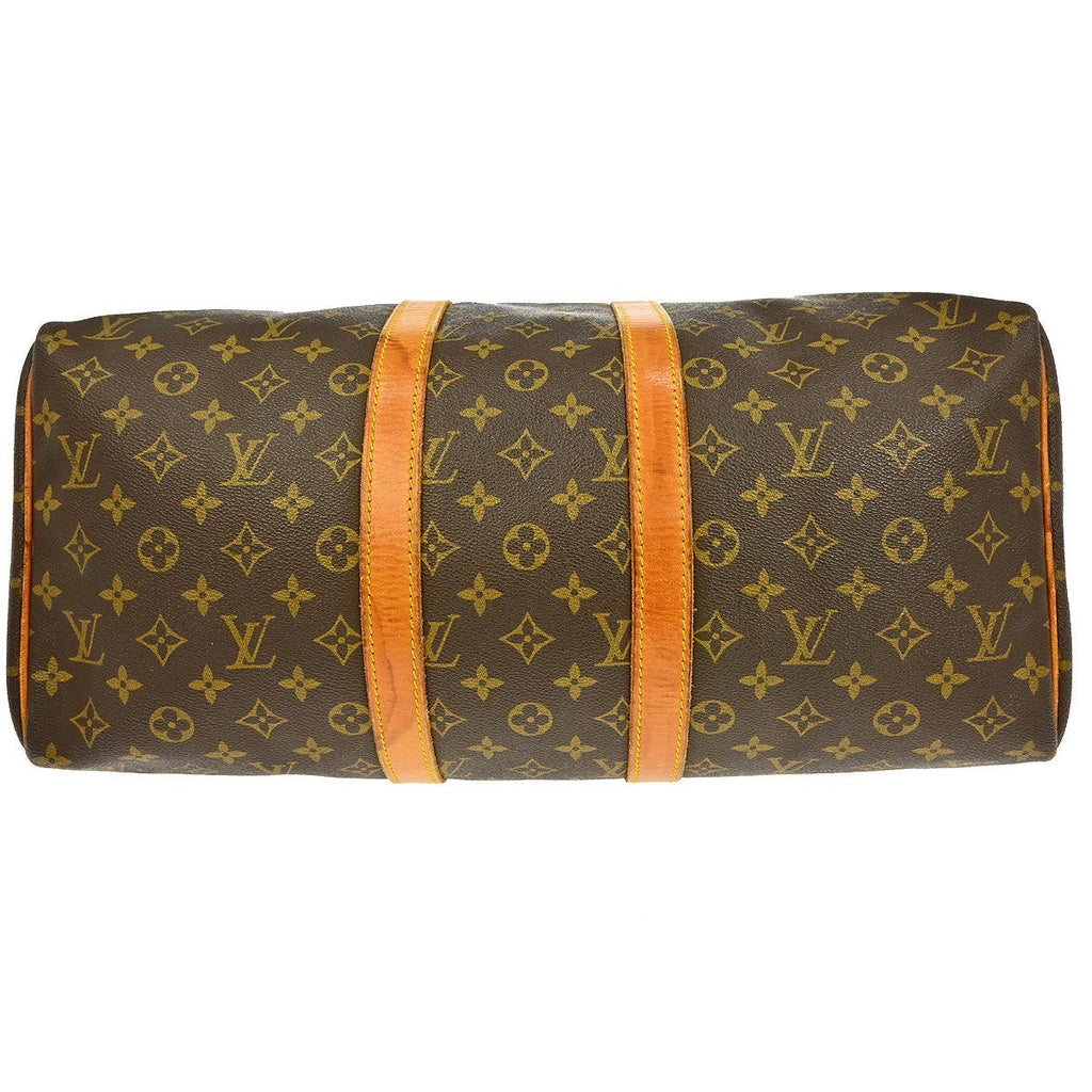 Louis Vuitton Keepall Bag Monogram Canvas Brown Canvas Travel Bag