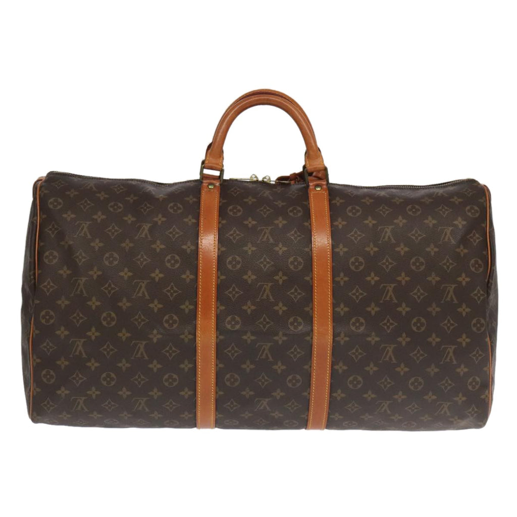 Louis Vuitton Keepall Bag Monogram Canvas Brown Canvas Travel Bag