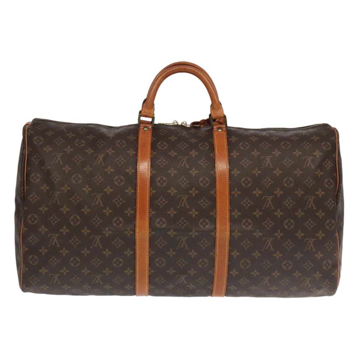 Louis Vuitton Keepall Bag Monogram Canvas Brown Canvas Travel Bag