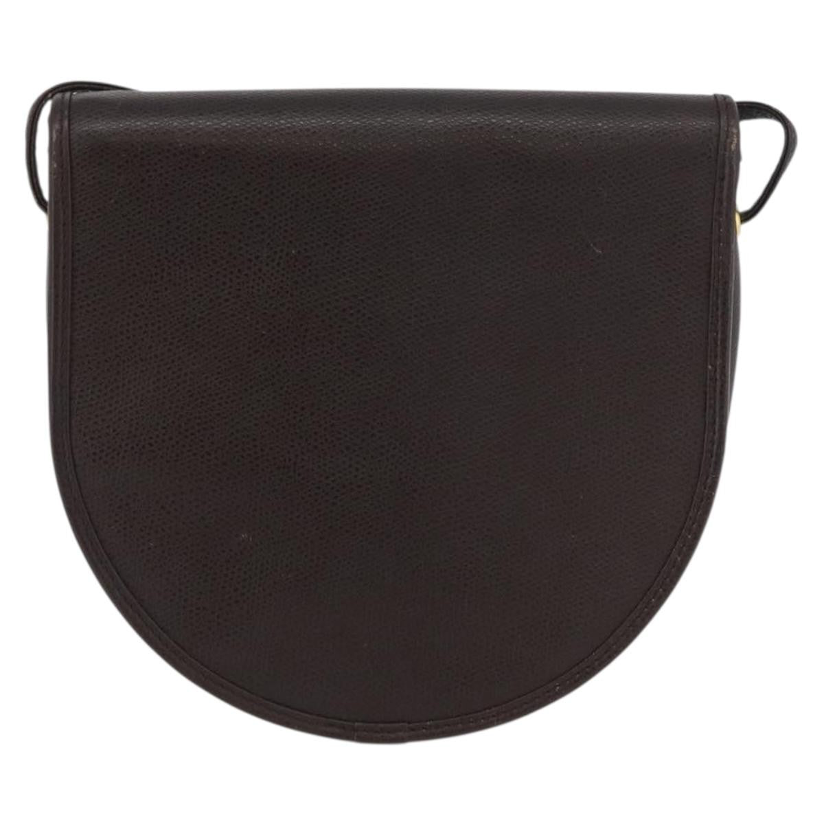 Christian Dior Vintage Cd Logo Shoulder Bag Leather Brown Leather Shoulder Bag Bag (Pre-Owned)