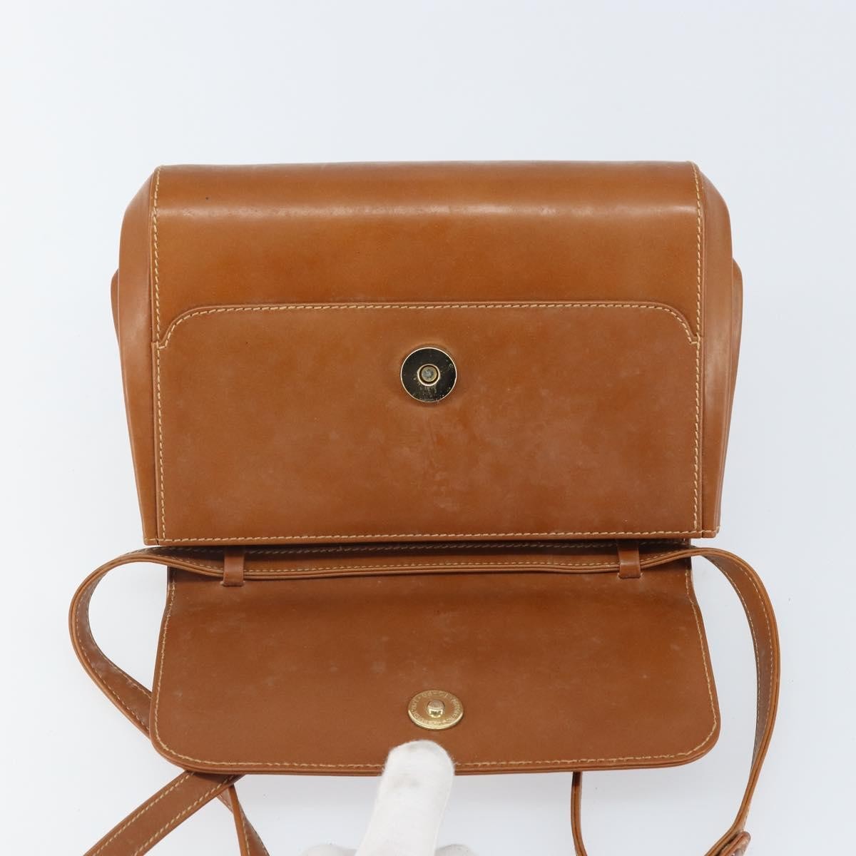 Gucci Vintage Shoulder Bag Leather Brown Leather Shoulder Bag Bag (Pre-Owned)