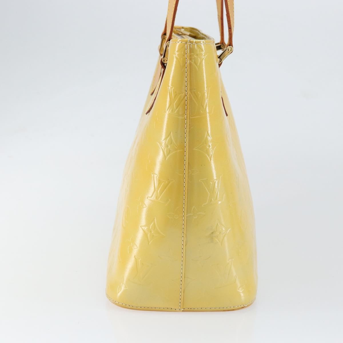 Louis Vuitton Houston Handbag Monogram Vernis Yellow Patent_Leather Tote Bag