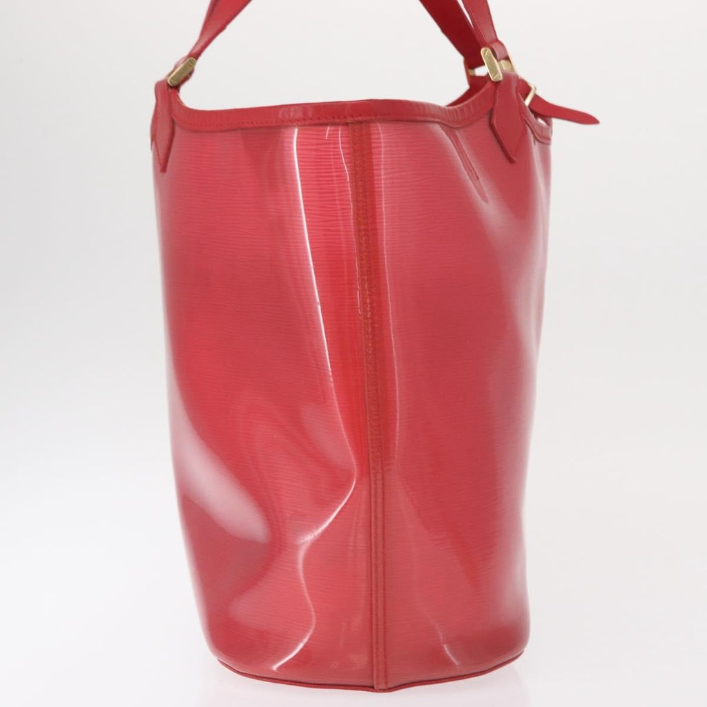 Louis Vuitton Plage Lagoon Bay Handbag Vinyl Epi Leather Red Plastic Tote Bag