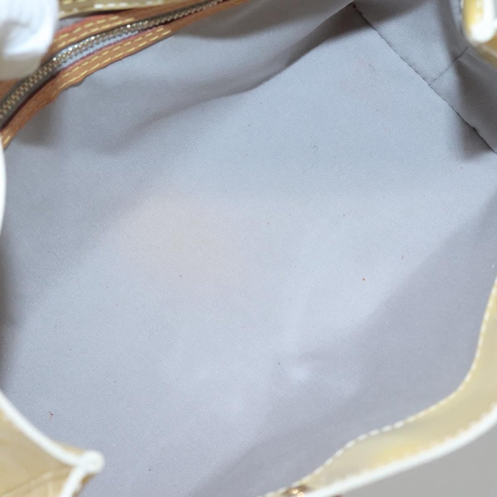 Louis Vuitton Reade Handbag Monogram Vernis Ecru Patent_Leather Bag