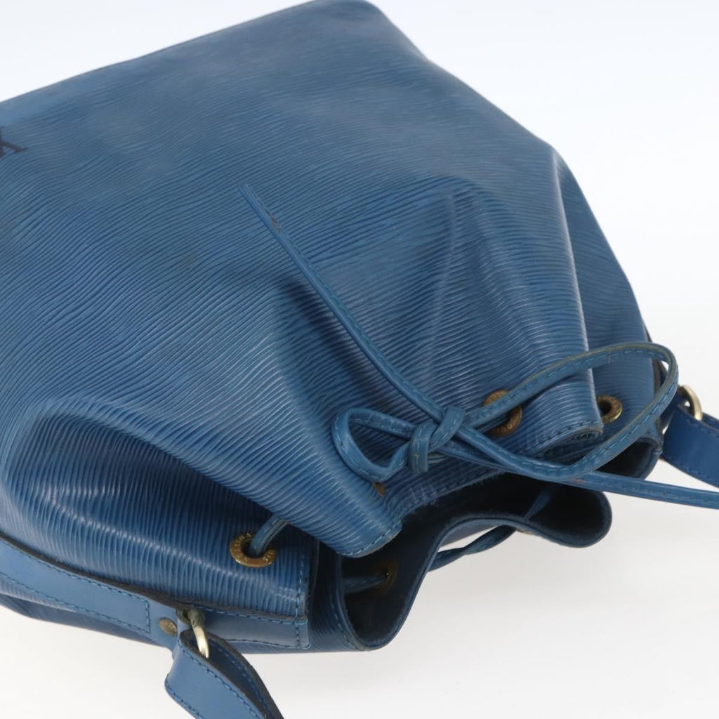 Louis Vuitton Petit Noe Handbag Epi Leather Blue Leather Shoulder Bag