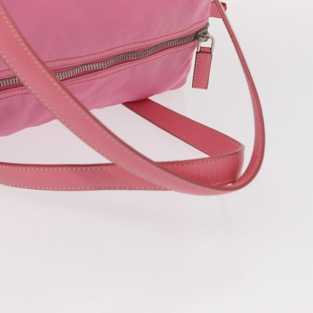 Prada Side Pocket Convertible Duffle Bag Tessuto Pink Nylon Handbag