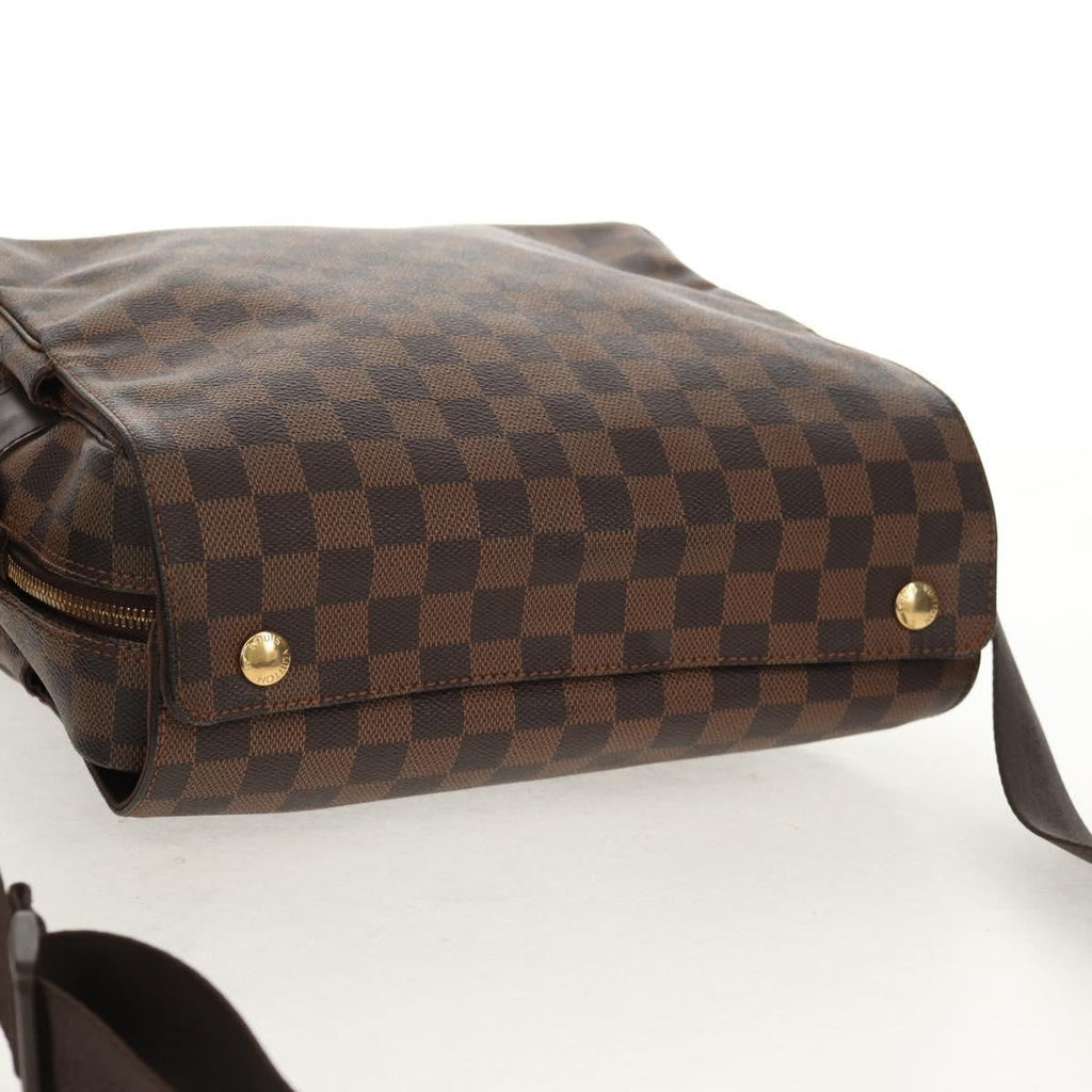 Louis Vuitton Naviglio Handbag Damier Brown Canvas Shoulder Bag