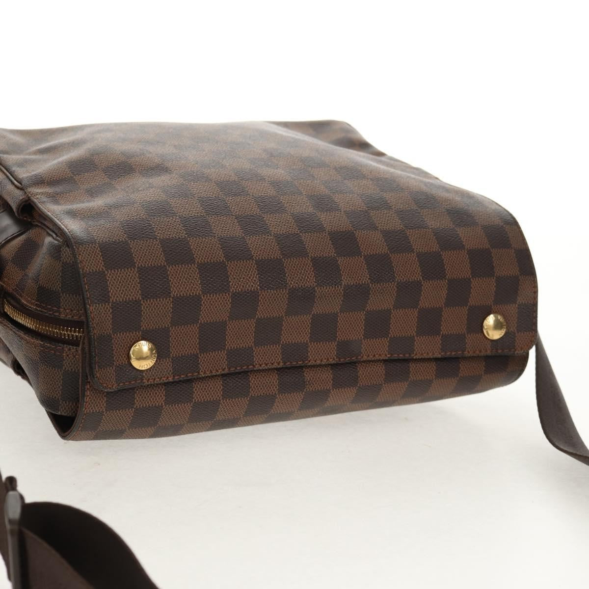 Louis Vuitton Naviglio Handbag Damier Brown Canvas Shoulder Bag