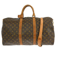 Louis Vuitton Keepall Bandouliere Bag Monogram Canvas Brown Canvas Travel Bag