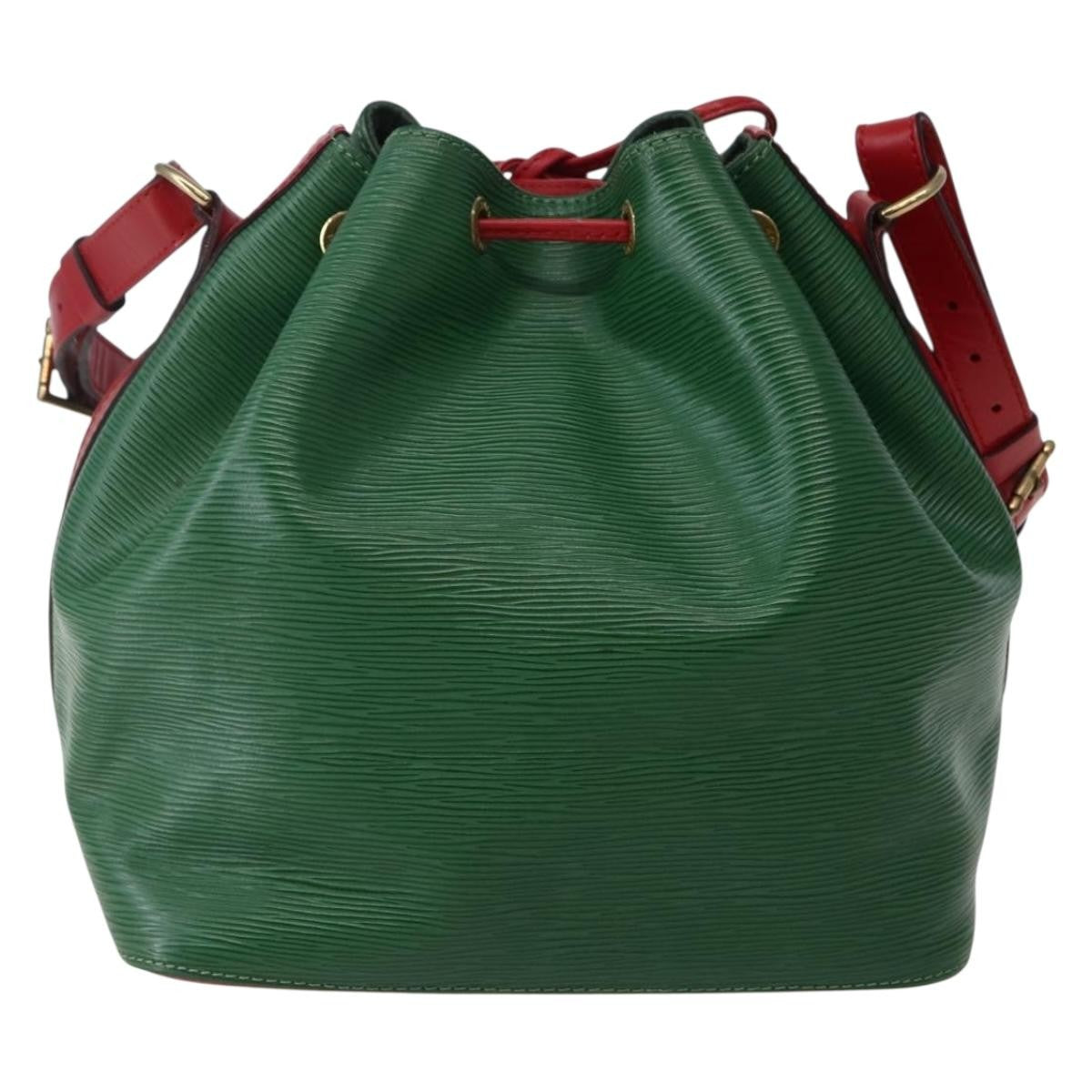Louis Vuitton Bicolor Petit Noe Handbag Epi Leather Green Leather Shoulder Bag