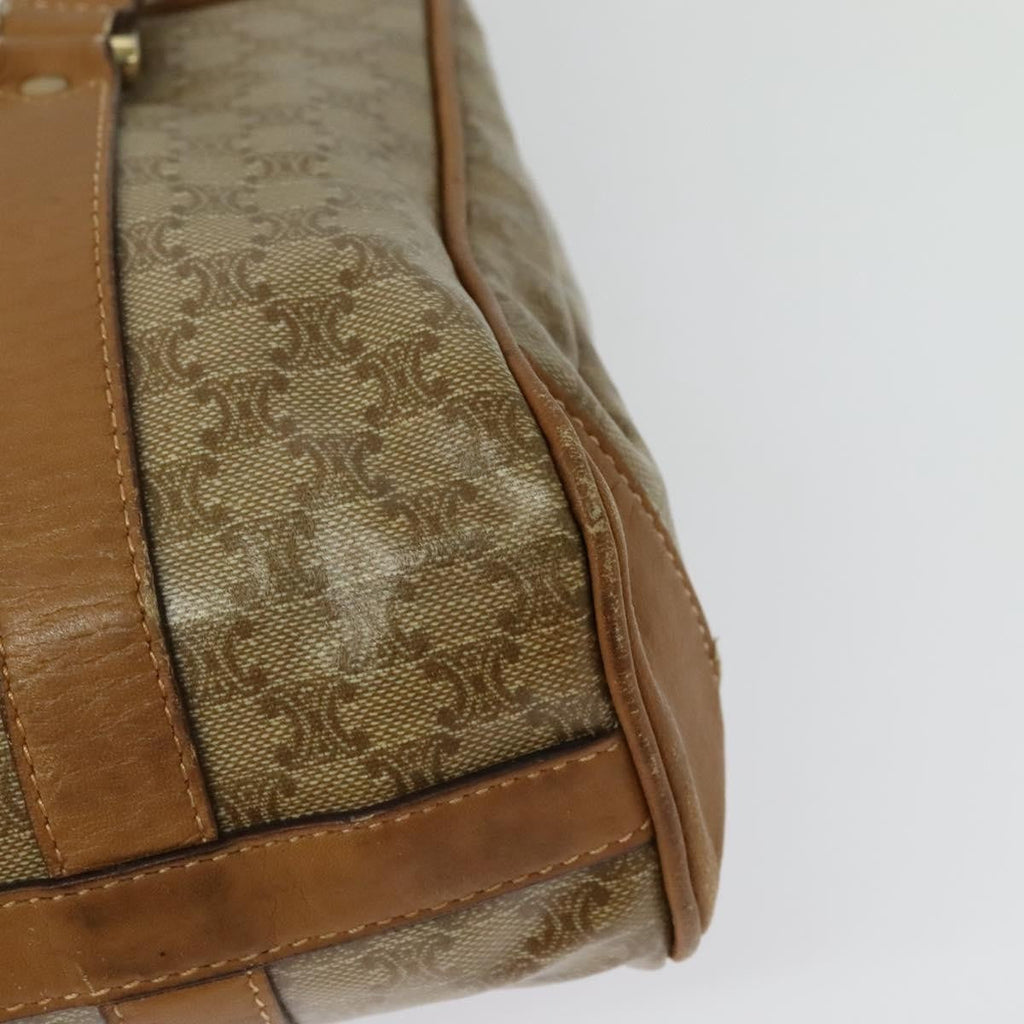 Celine Vintage Macadam Handbag Canvas Beige Canvas Bag